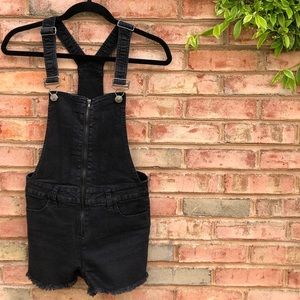 BLUESPICE black short jean jumpsuit size 25/S/XS